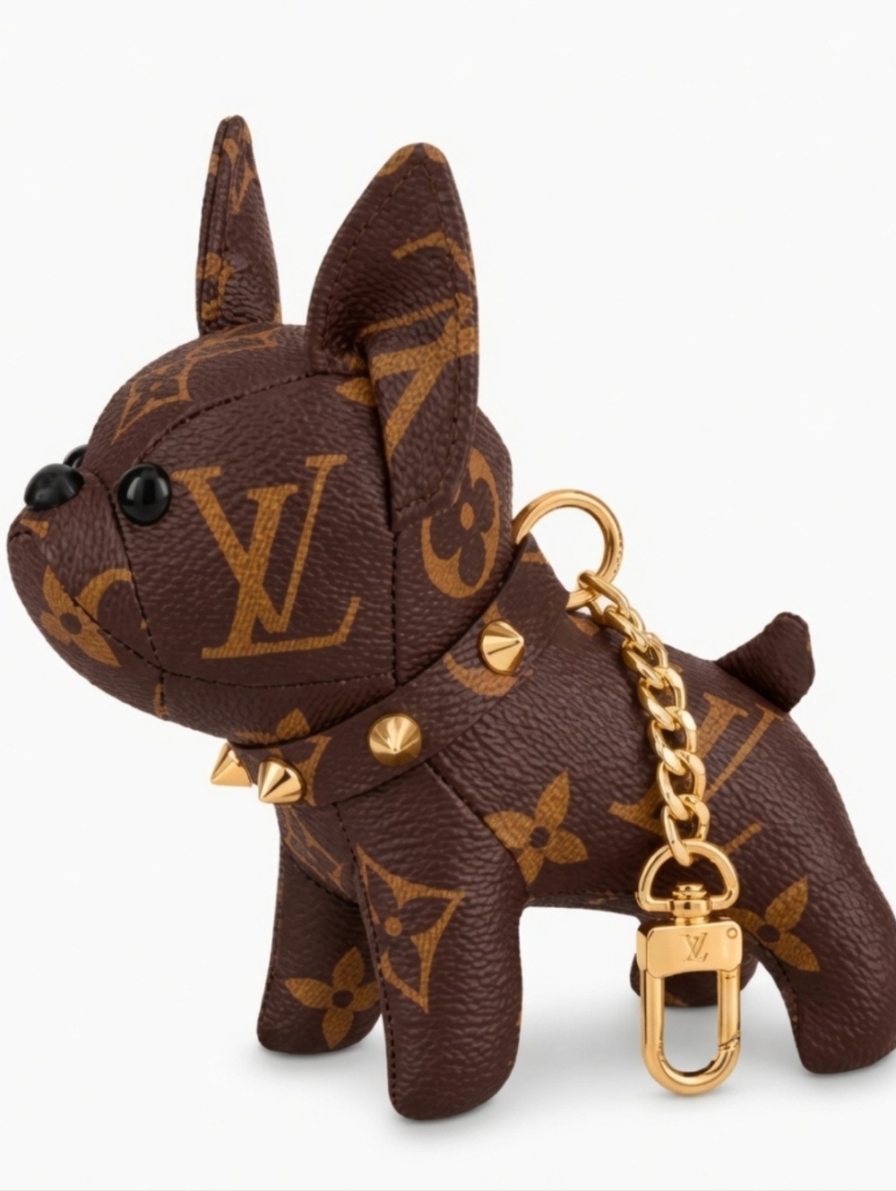 ONE LEFT! Monogram Dog Bag Pendant - Brown